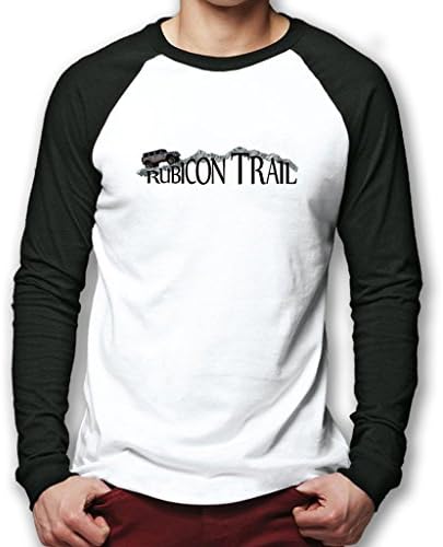 ArtsBowl Men's Trail Jeep Custom Baseball Shirt Large White