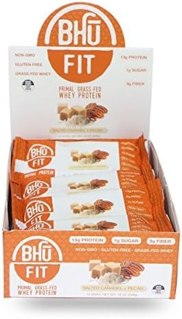 BHU Foods Vegan BHU Fit Bar Vegan Organic Pea Protein (Salted Caramel Pecan)