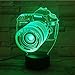 3D Optical Illusion Night Light - 7 LED Color Changing Lamp - Cool Soft Light Safe For Kids - Solution For Nightmares - Canon Digital SLR Camera DSLR