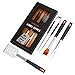 BBQ Grill Tools Set with 4-Piece Barbecue Accessories by KANGORA – Premium Heavy Duty Stainless Steel Starter Grilling Utensils Tool Kit – Spatula, Tongs, Fork, and Basting Brush (4 Piece Set)