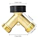 Maggift Brass Splitter, 2-Way Y Brass Hose Connectors
