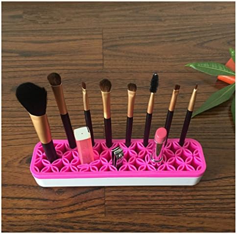 Osierl Makeup Brush Organizer Lipstick Toothbrush Toiletry Storage Box (Pink)