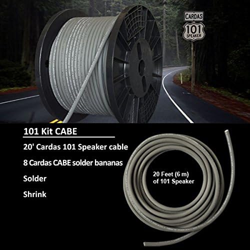 Cardas Audio 101 Speaker Cable DIY Kit CABE, Includes 20 Ft Cable - CABE solder bananas - solder - shrinks
