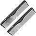 Small Pocket Combs | 2 Pack | Professional 5 Inch Black Carbon Fiber Hair Comb | Fine And Wide Tooth Travel Comb Set | Anti Static Chemical and Heat Resistant | Mens Beard And Styling Haircomb | Ba