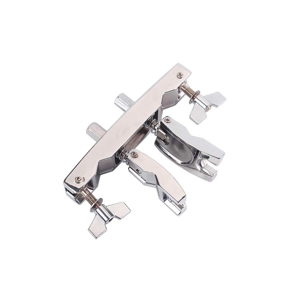 Alnicov Drum Grab Clamp 2 Hole,Aluminum Alloy Drum Multi-function Clip for Drum Accessories