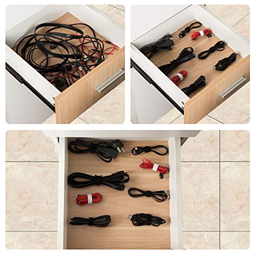 image for YOTON 24PCS Reusable Fastening Cable Ties, Premium Wire Self Adhesive 