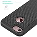 OEAGO iPhone 8 Case, iPhone 7 Case Cover [Drop Protection] [Shock Proof] Hybrid Dual Layer Rubber Plastic Impact Defender Rugged Slim Hard Case Cover Shell for Apple iPhone 8 / iPhone 7 - Black