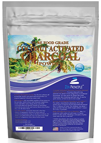 Ultra-Premium Coconut Activated Charcoal Powder. Whitens Teeth, Rejuvenates Skin. Ideal for Detox or Accidental poisoning. USA-Owned Producers, Tested Pure and Safe. Food Grade. FREE scoop!
