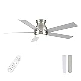 POCHFAN 52 Inch Brushed Nickel Ceiling Fans with