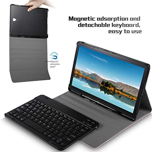 IVSO Samsung Galaxy Tab S4 10.5 Case with Keyboard - Wireless Keyboard Front Prop Stand Case for Samsung Galaxy Tab S4 SM-T830 Wi-Fi & SM-T835 4G LTE 10.5-inch 2018 Release Tablet (Rosegold)