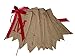 GOER Merry Christmas Burlap Banners Garlands with Ribbon Bows for Xmas Party Decoration Photo Prop