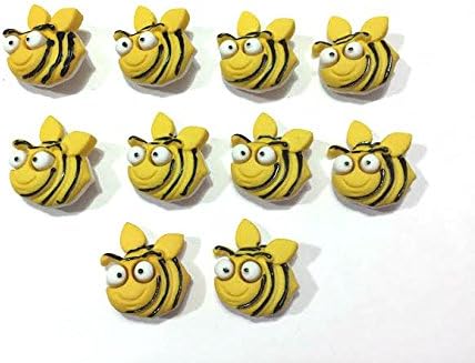 Bee Buttons Bug Eyed Set of 10 Shank Back 1240
