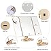 Magicfly Vanity Mirror Lighted Makeup Mirror 10X 3X 2X 1X Magnifying Mirror with 21 LED Lights, Trifold Mirror with Touch Screen, Adjustable Brightness & Stand, Dual Power Supply Mode, Gold