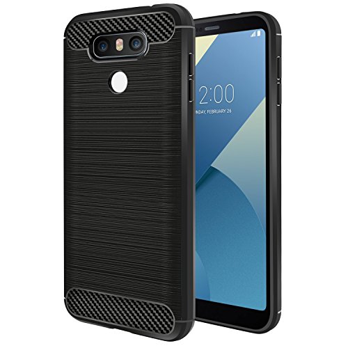 LG G6 Case,Topnow Resilient Flexible Brushed TPU Shell Ultra Thin Light Shockproof Bumper Soft Silicone Back Cover Protective Phone Cases for LG G6 – Black