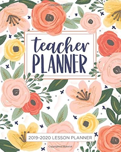 Download Lesson Planner for Teachers: Weekly and Monthly Teacher Planner | Academic Year Lesson Plan and Record Book with Floral Cover (July through June) PDF
