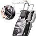Luggage Straps for Suitcases - Easy Bag Bungee Bag Holder with Storage Strap Organizer - Travel Accessories, No Elastic, Zipper Black