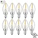 sunmeg C7 Light Bulbs, Salt Lamp Light Bulbs, 0.6W Equivalent to 12w Incandescent Bulb, 75 Lumen, E12 Candelabra Base led Night Light Bulb, Warm White 2700K（10 Pack
