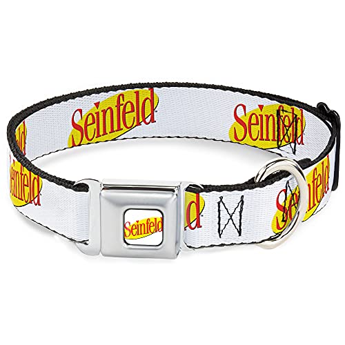 Dog Collar Seatbelt Buckle Seinfeld Spotlight Logo White Yellow Red 11 to 16.5…