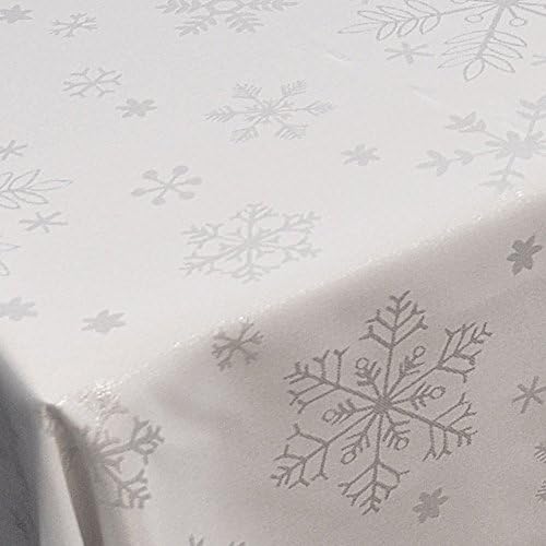 Roman at Home Silver Snowflake Tablecloth