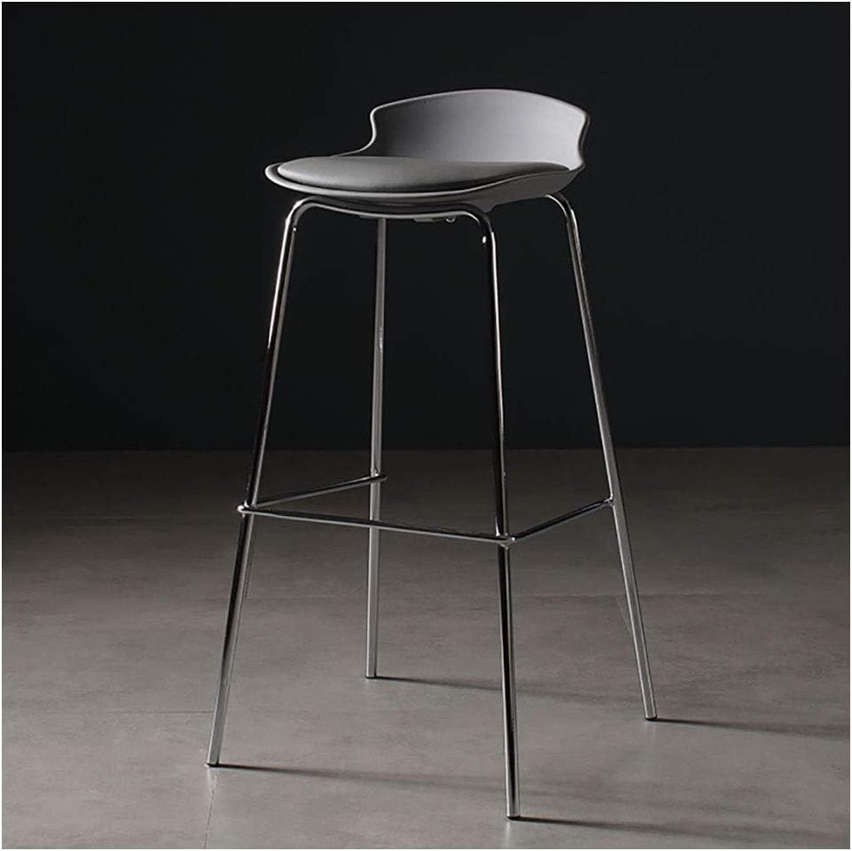 ZHWDT H-Barstool Barstools For Counter Height, Metal Barstool Indoor, Kitchen Chairs High Chair Stools (Color : Gray)