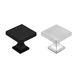 homdiy 20 Pack Brushed Nickel Square Cabinet Knobs