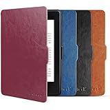 Inateck Kindle Paperwhite Leather Case Ultra Slim Cover for Amazon All-New Kindle Paperwhite 2015 300 PPI 3rd gen/ 2014/ 2013/ 2012, with Auto Sleep Wake Function, Red