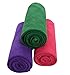 Hope Shine Microfiber Gym Towels Fast Drying Sports Yoga Towel Soft Travel Towles 3-pack 16inch X 32inch (Army Green+Purple+Red)