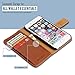 iPhone 6, 6s Wallet Case | Slim Folio Flip Faux Leather Cover with Cash and Credit Card Slots | Durable and Lightweight with Kickstand | Strong Magnetic Closure | 2 Free Bonuses | Brown