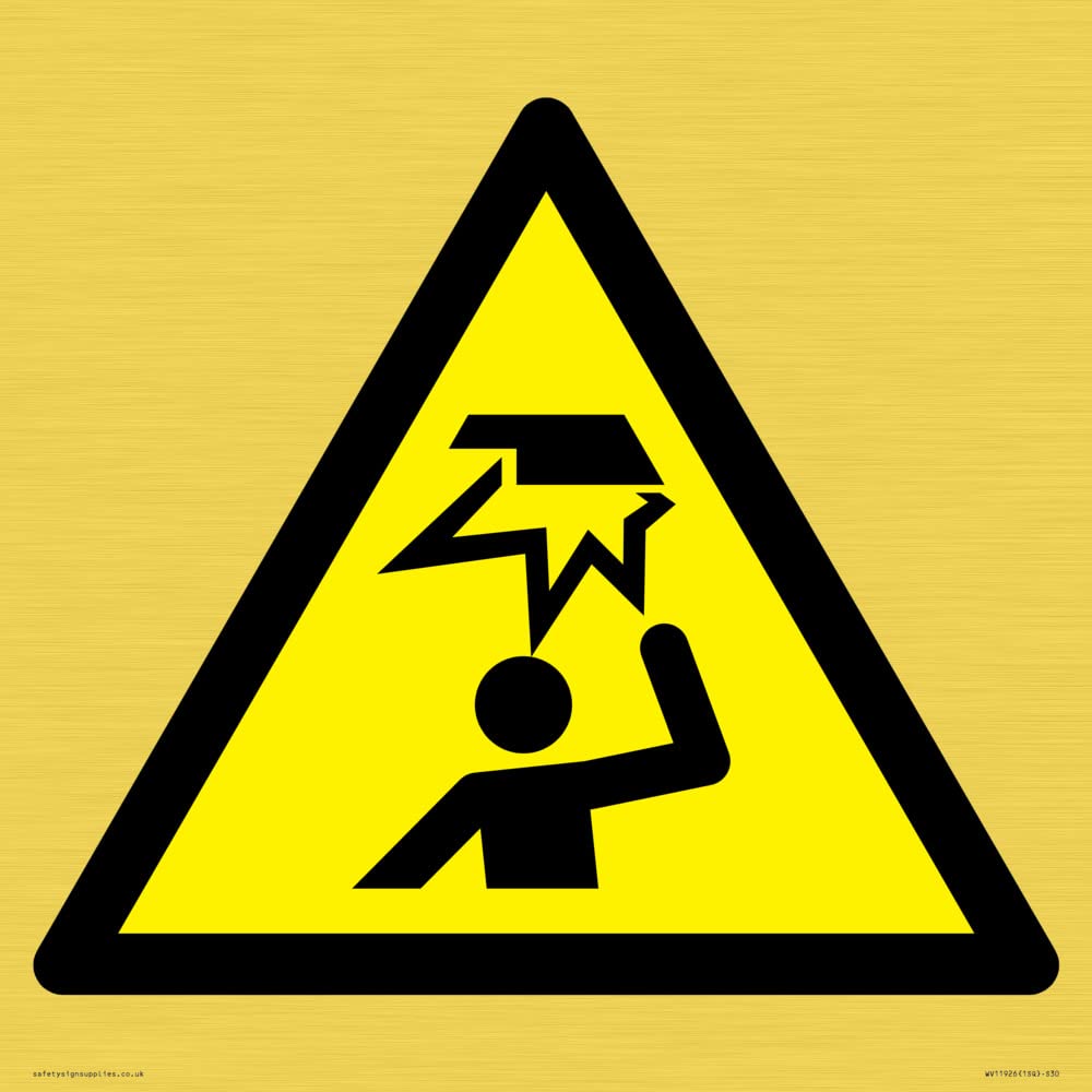 W020 Warning: Overhead obstacle Sign - 300x300mm - S30
