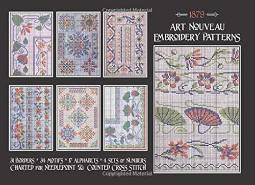 Download Art Nouveau Embroidery Patterns: Charted for Needlepoint & Counted Cross Stitch PDF
