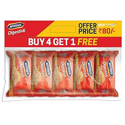 Mcvities Digestive Biscuits, 100g (Pack of 5)