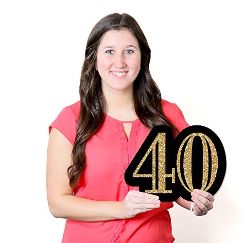 Adult-40th-Birthday-Gold-Lawn-Decorations-Outdoor-Birthday-Party-Yard-Decorations-10-Piece