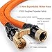 TACKLIFE 50FT Expandable Garden Hose with 3750D Double Latex Core, 3/4' Brass Connectors, Kink Free and Leak Free Flexible Water Hose - GGH1A