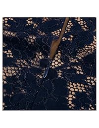 Missmay vestido largo formal con mangas de campana, de encaje, estilo vintage, para dama