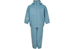 CeLaVi Kids Waterproof Eco Friendly Rain, Mud, Snow Suit - Detachable Hood, Reflective Stripes for Boys/Girls