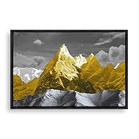 Framed Canvas Home Artwork Decoration Gold Scenery Canvas Wall Art for Living Room Bedroom - 16x24 inches