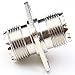 ANHAN RF Straight Adapter UHF Female to UHF Female Jack Adapter SO-239 SO239 Connector PL259 UHF VHF Antenna 4 Hole Flange Panel Mount connector 1Pack