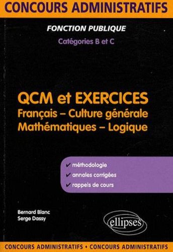 QCM et exercices, concours de catégories B et C