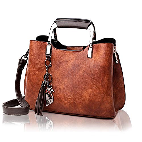 Small Structured Vegan Leather Purses and Handbags for Women - Ladies Casual Mini Top-Handle Bags