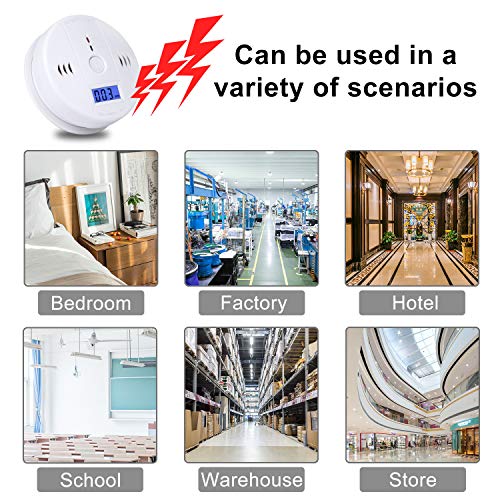 Carbon Monoxide Detector 3 Pack CO Alarm Detector Battery Operated with