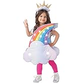 Seasons Toddler Light Up Rainbow Pretend Costume Cloud 7 Colors Rainbow Outfits with Sun Headpiece