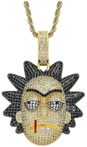 BLINGFACTORY Hip Hop Iced Gold PT THE JOKER Pendant w/ 4mm 24