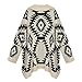 AWEIDS Aztec Geometric Print Batwing Knitwear Oversized Open Front Cardigan