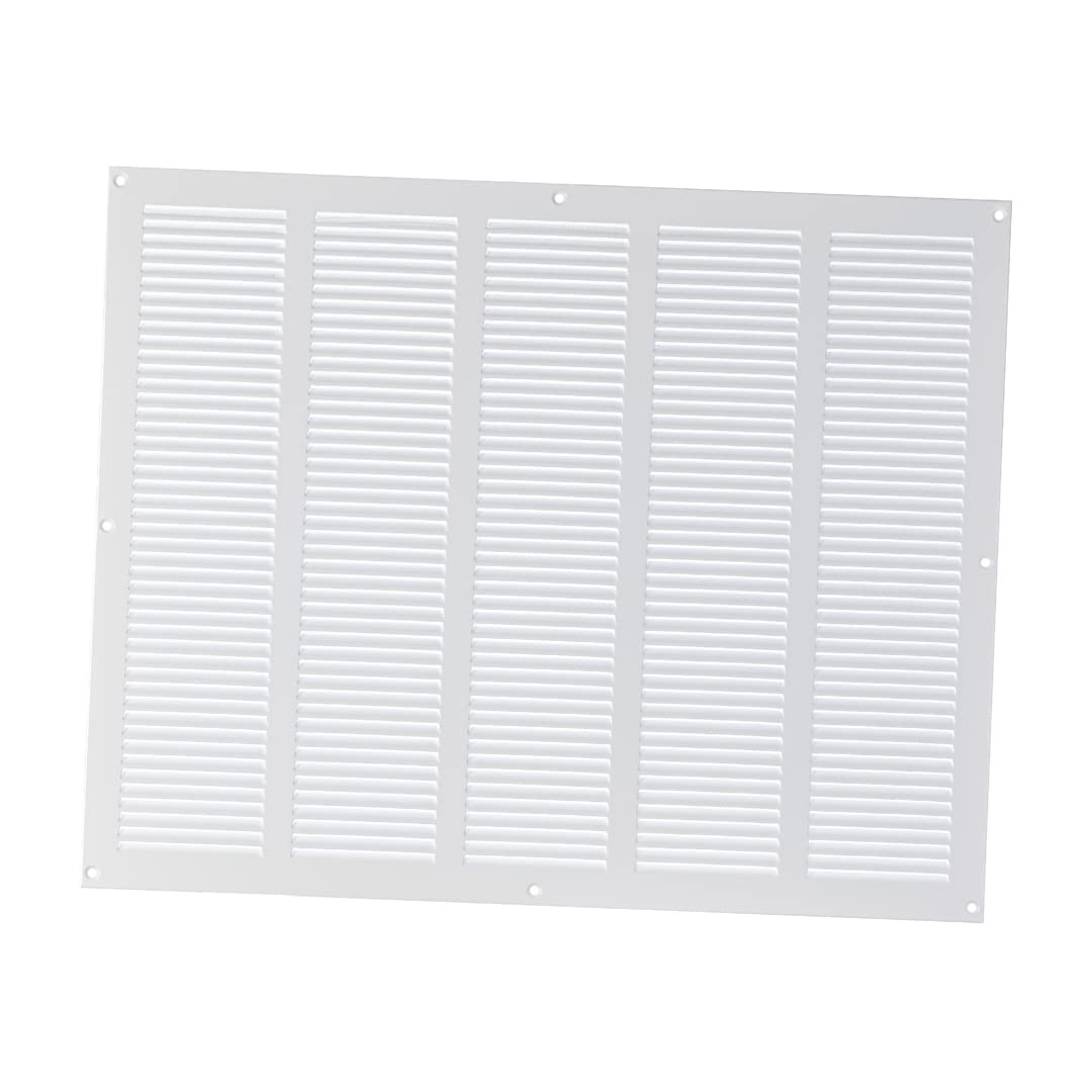 Generic 500 x 400 mm White Metal Air Vent Grille Insect Protection