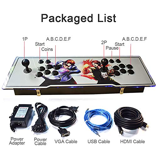 ElementDigital Arcade Game Console 1080P 3D & 2D Games 2260 in 1 Pandora's Box 70 3D Games 2 Players Arcade Machine with Arcade Joystick Support Expand 6000+ Games for PC / Laptop / TV / PS4 - Thumbnail 3