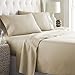 HC COLLECTION Bed Sheets Cal King, Hotel Luxury Platinum 1800 Series Brushed Microfiber Flat Sheet Deep Pocket Fitted Sheet and 2 Envelope Pillowcases, Ultra Soft 4 Pcs Bedding for Hot Sleepers, Taupe