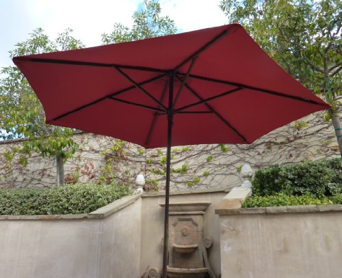Formosa Covers 9ft Umbrella Replacement Canopy 6 Ribs in Brick Red (Canopy Only) - Thumbnail 5