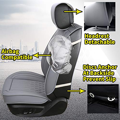 Aierxuan Car Seat Covers Full Set 5pcs with Waterproof Leather,Airbag