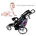KOBWA Side Sling Stroller Cargo Net, Universal Fit for Most Baby Stroller Cargo Mesh Bag and Organizer, Non-Slip and Adjustable Straps, Black