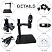 Digital Microscope, soled Portable USB Digital Microscope Mini Microscope Camera, USB 3D Digital Zoom Microscope Endoscope Magnifier PC Video Camera (1000x)